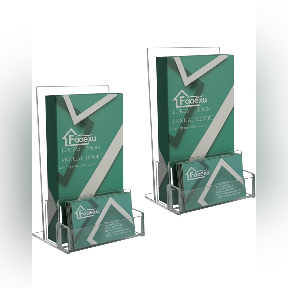 2 Pack Acrylic Sign Holder, 4x7.6 Inch Acrylic Frame Flyer Holder, Clear Brochur